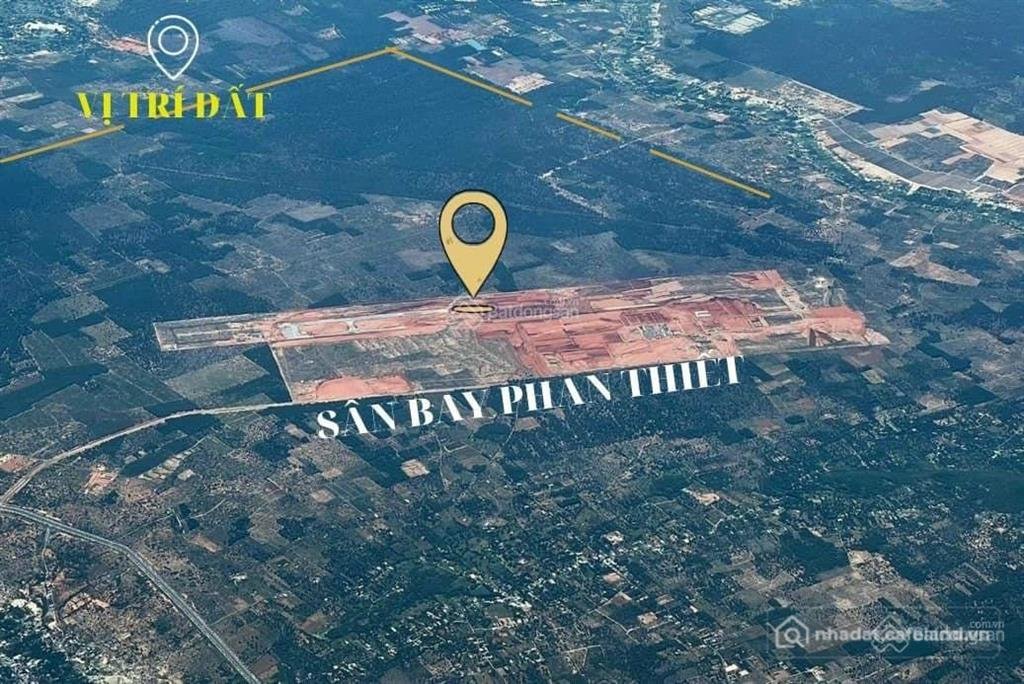 Bán đất thổ cư: Bán 2 sào đất, mặt tiền mở rộng 30m, kết nối cổng sân bay phan t