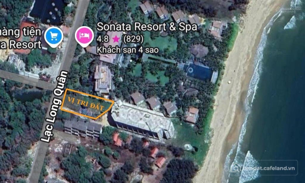 Bán đất thổ cư: Bán 1500 m2 đất mặt tiền lạc long quân, kề ranh resort 4 sao son