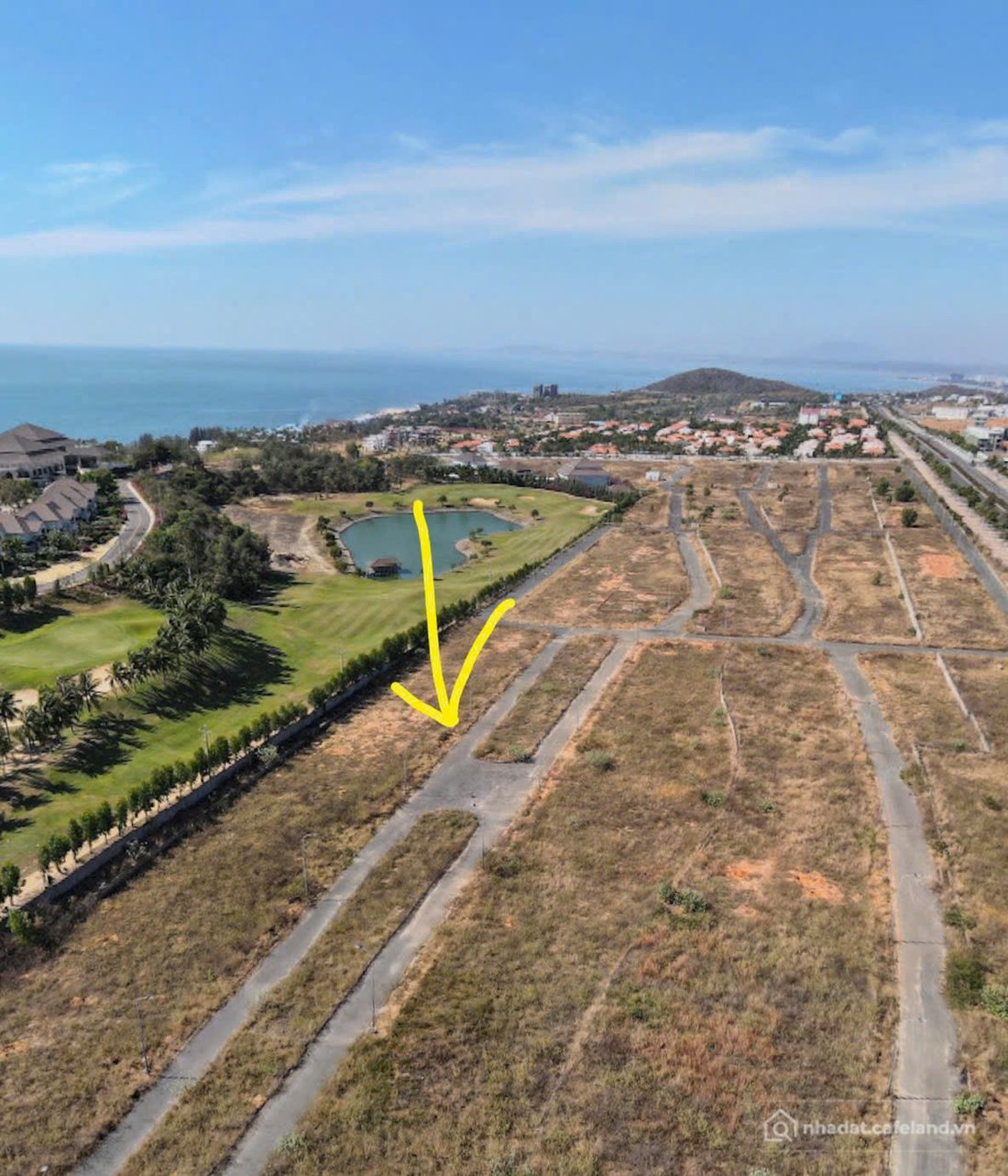 Bán đất thổ cư: Bán đất nền view biển dãy đầu của dự án Diamond Bay - 400m2 full