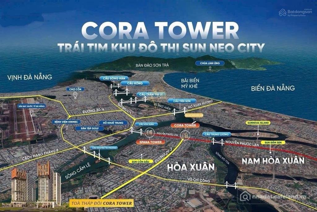 Bán căn hộ chung cư: Sun cora tower hòa xuâncăn hộ sun group trần cao 3.5m giá h