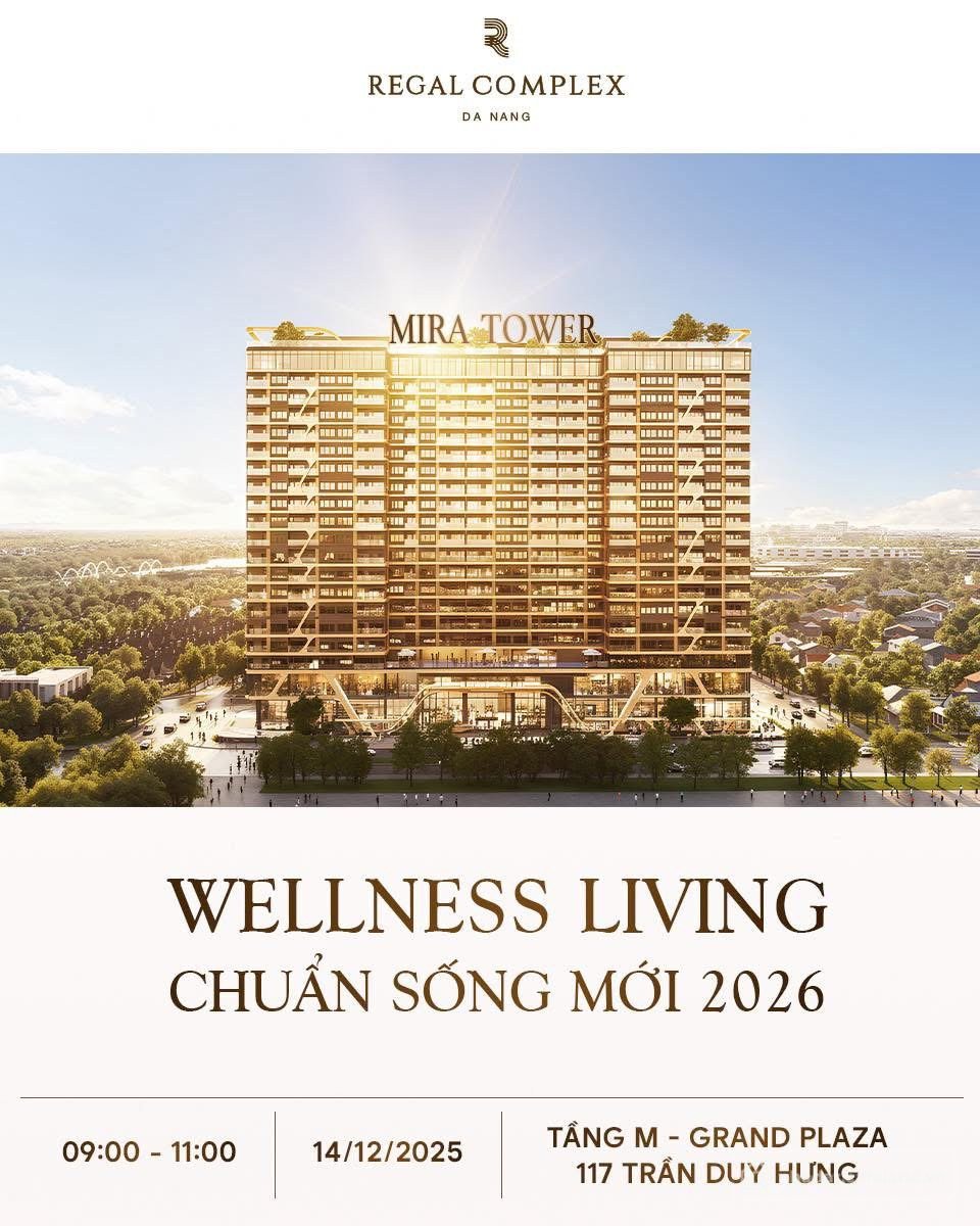 Bán căn hộ chung cư: Căn hộ 3PN đẹp sinh lời kép tại Regal Complex Đà Nẵng - tòa