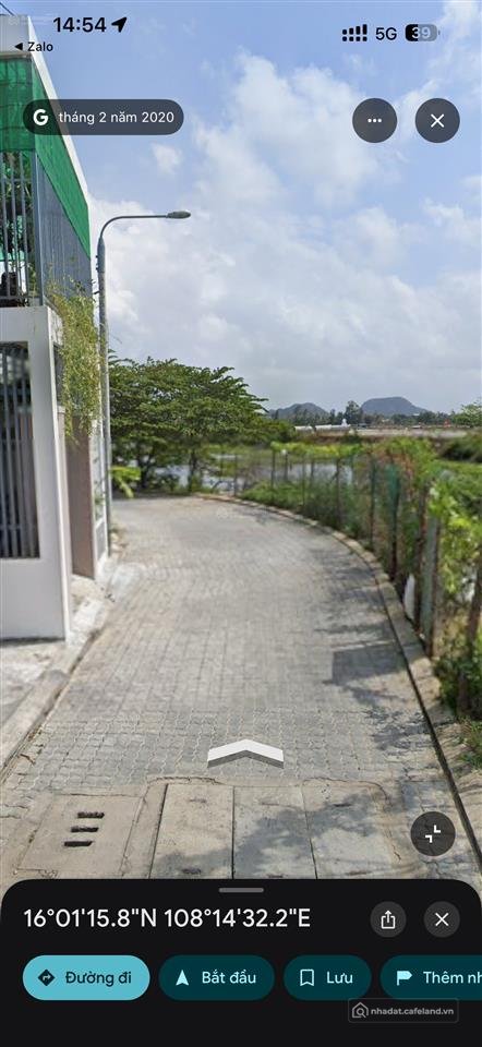 Bán đất thổ cư: Chính chủ bán đất view hồ đối diện đảo kim cương (khuê mỹ)