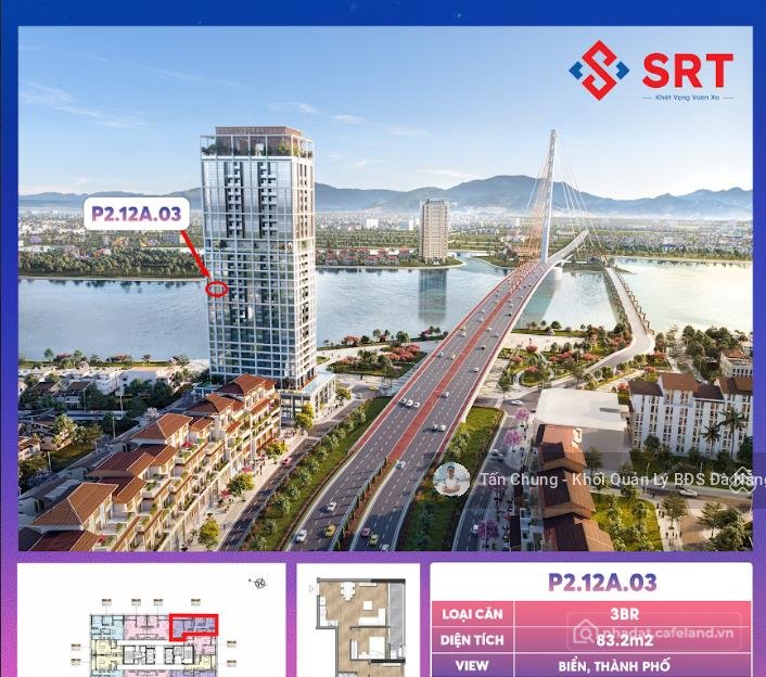 Bán căn hộ chung cư: Căn 3pn view sông hàn, pháo hoa, vòng quay mặt trời, biển m