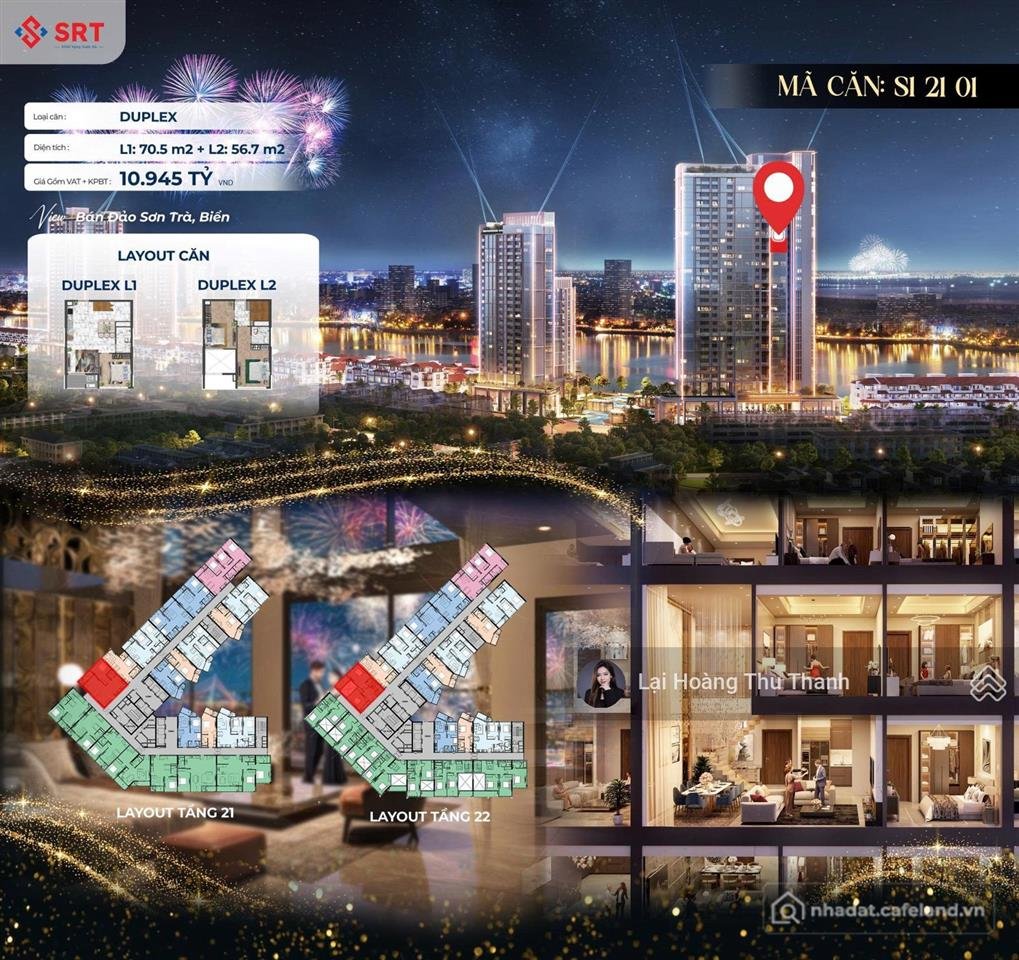 Bán căn hộ chung cư: Thu thanh độc quyền căn duplex sun symphony đà nẵng view đả