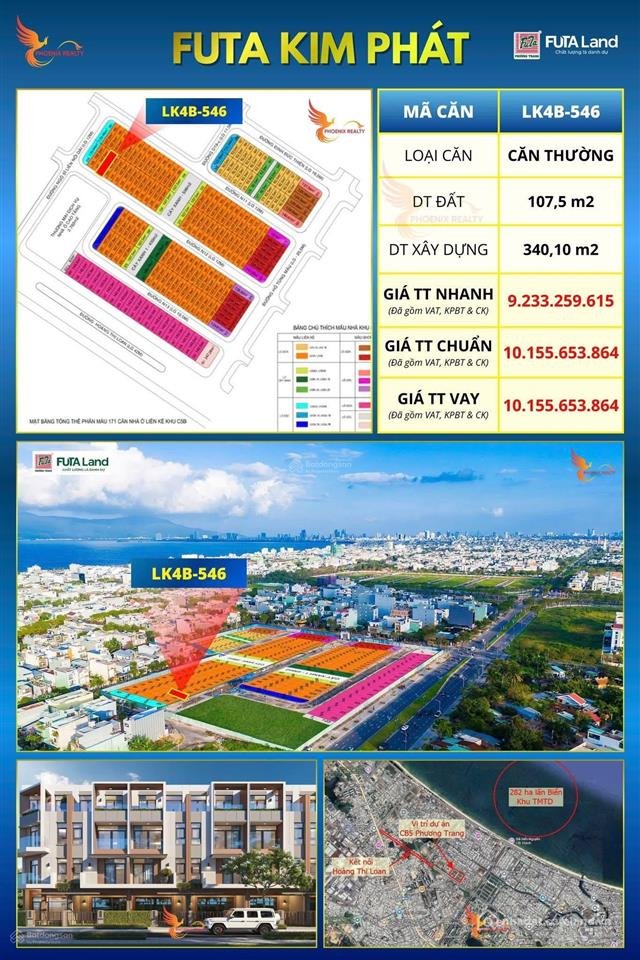 Bán nhà riêng: Nhà phố 4 tầng futa kim phát cách biển 700m giá sau ck chỉ 9,834 