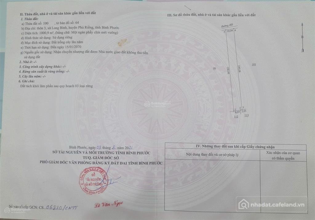 Bán đất thổ cư: Cần bán đất đẹp xã long bình, phú riềng, bình phước, giá chỉ 170