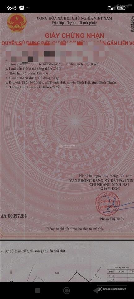 Bán đất thổ cư: Sở hữu ngay lô đất thổ cư mặt tiền biển khu du lịch hoàn đỏ (nam