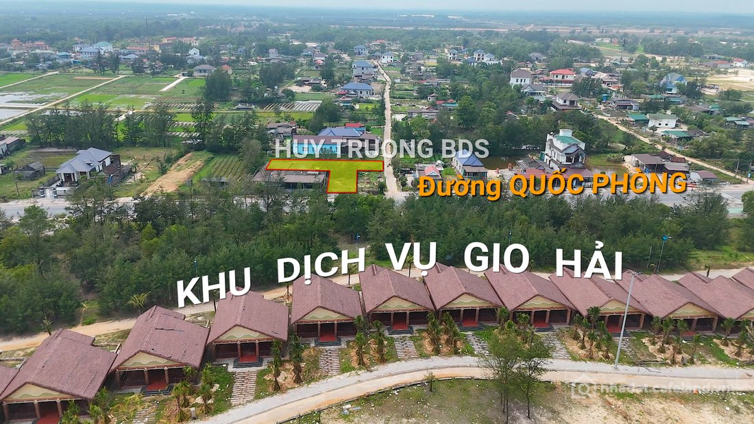 Bán đất thổ cư: 1033m2 Quốc phòng Gio Hải - trung tâm toàn cảnh bãi tắm