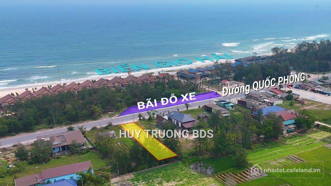 Bán đất thổ cư: Siêu phẩm 720m2 mặt tiền Quốc phòng Gio Hải