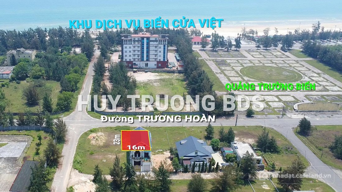 Bán đất thổ cư: Siêu phẩm 16.3m Trương Hoàn gần biển Cửa Việt nhất