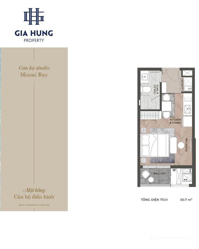 Bán căn hộ chung cư: Căn studio regal residence signature view biển bảo ninh thà
