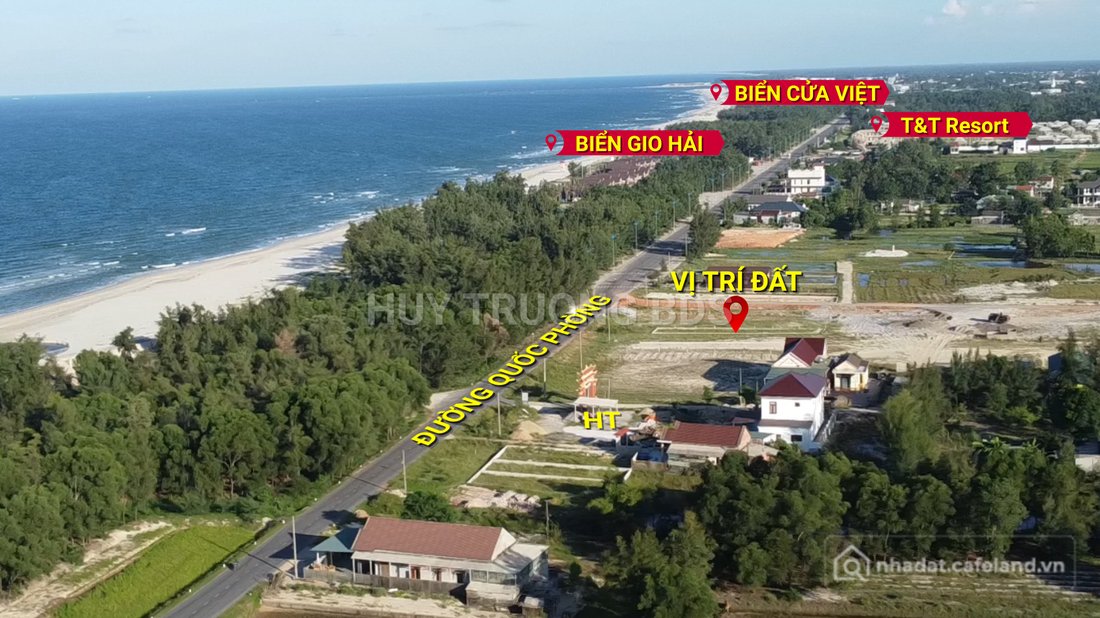 Bán đất thổ cư: Mặt tiên biển Gio Hải - Cửa Việt