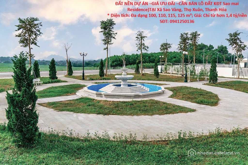Bán đất thổ cư: ĐẤT NỀN DỰ ÁN –GIÁ ƯU ĐÃI –CẦN BÁN LÔ ĐẤT KĐT Sao mai Residence)