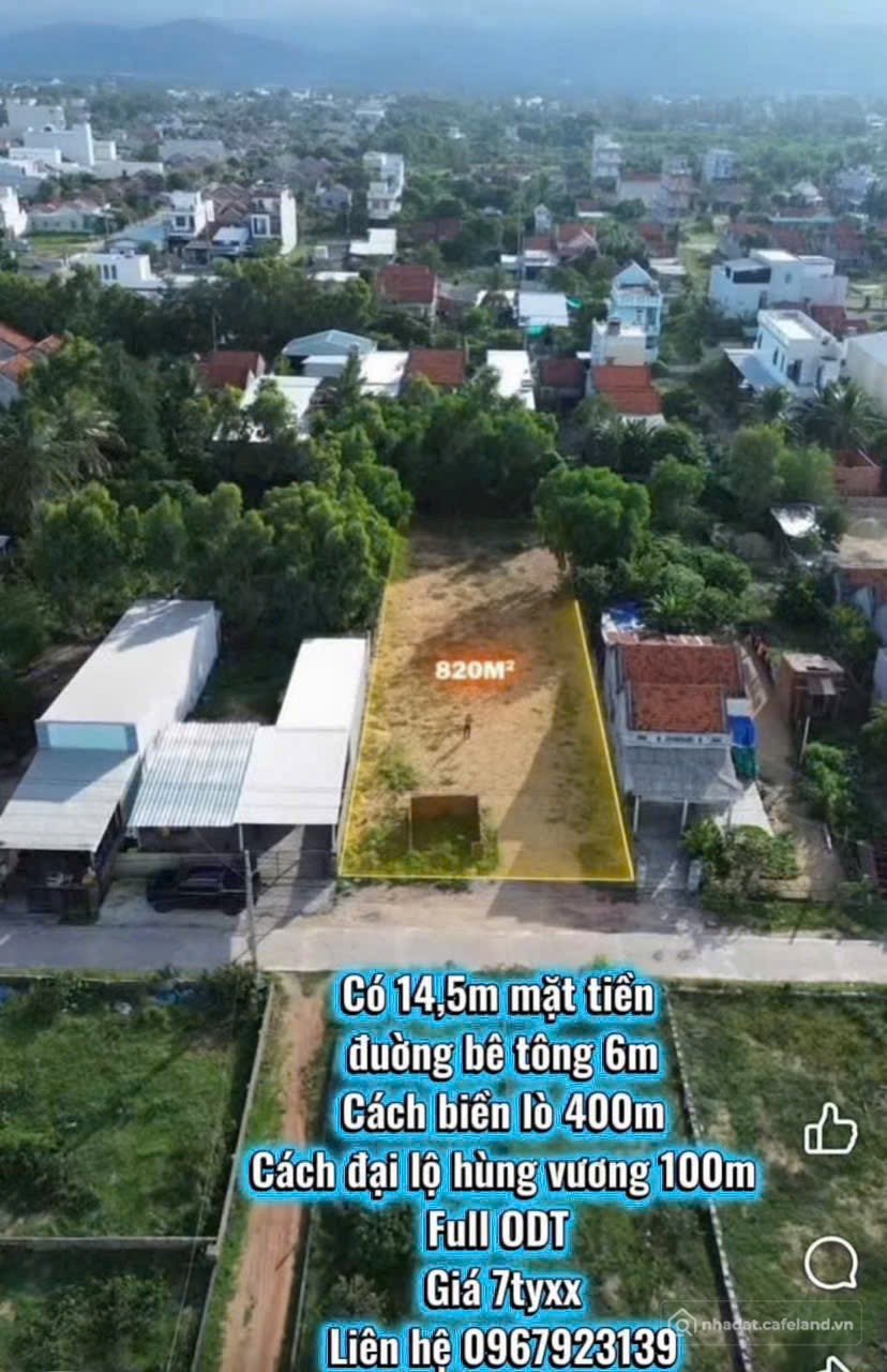 Bán đất thổ cư:  ĐẤT VEN BIỂN LÒ 2 – GIÁ 9TR/M²  Phú Thọ 2, Hòa Hiệp – gần biể