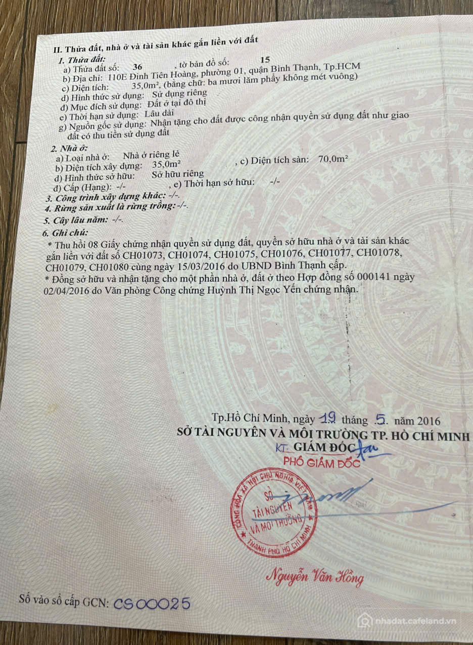 Bán nhà riêng: Chính Chủ Bán Nhà Mặt tiền 110E Đinh Tiên Hoàng – Giá 9,9 tỷ