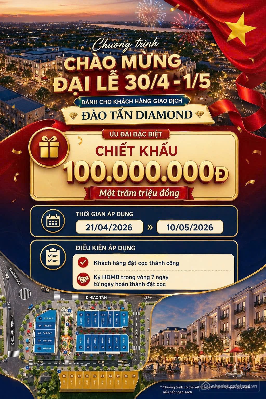 Bán căn hộ chung cư: - DỰ ÁN ĐÀO TẤN DIAMOND – BÁN NHÀ PHỐ 4 TẦNG TRUNG TÂM TP H