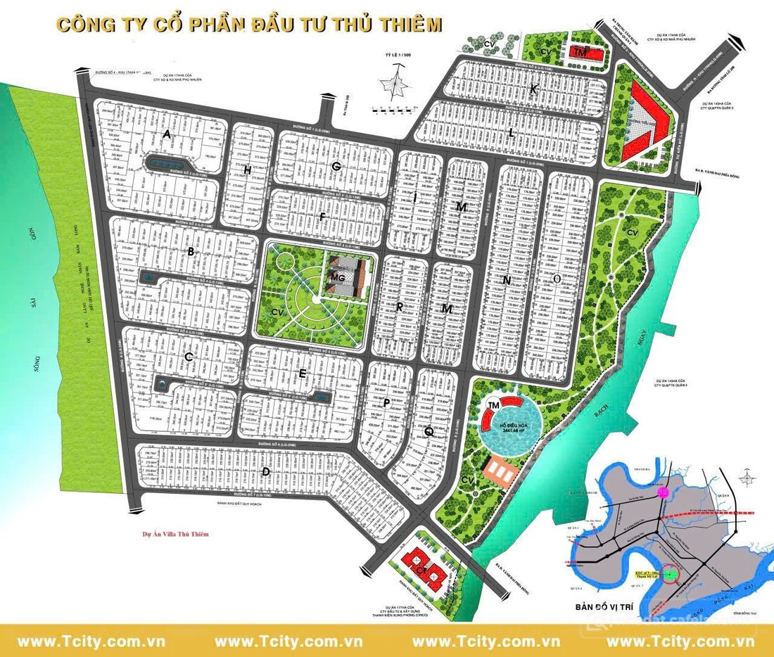 Bán đất thổ cư: Bán đất lô D - MT Vũ Phương Đề Khu Thủ Thiêm Villa, diện tích 22