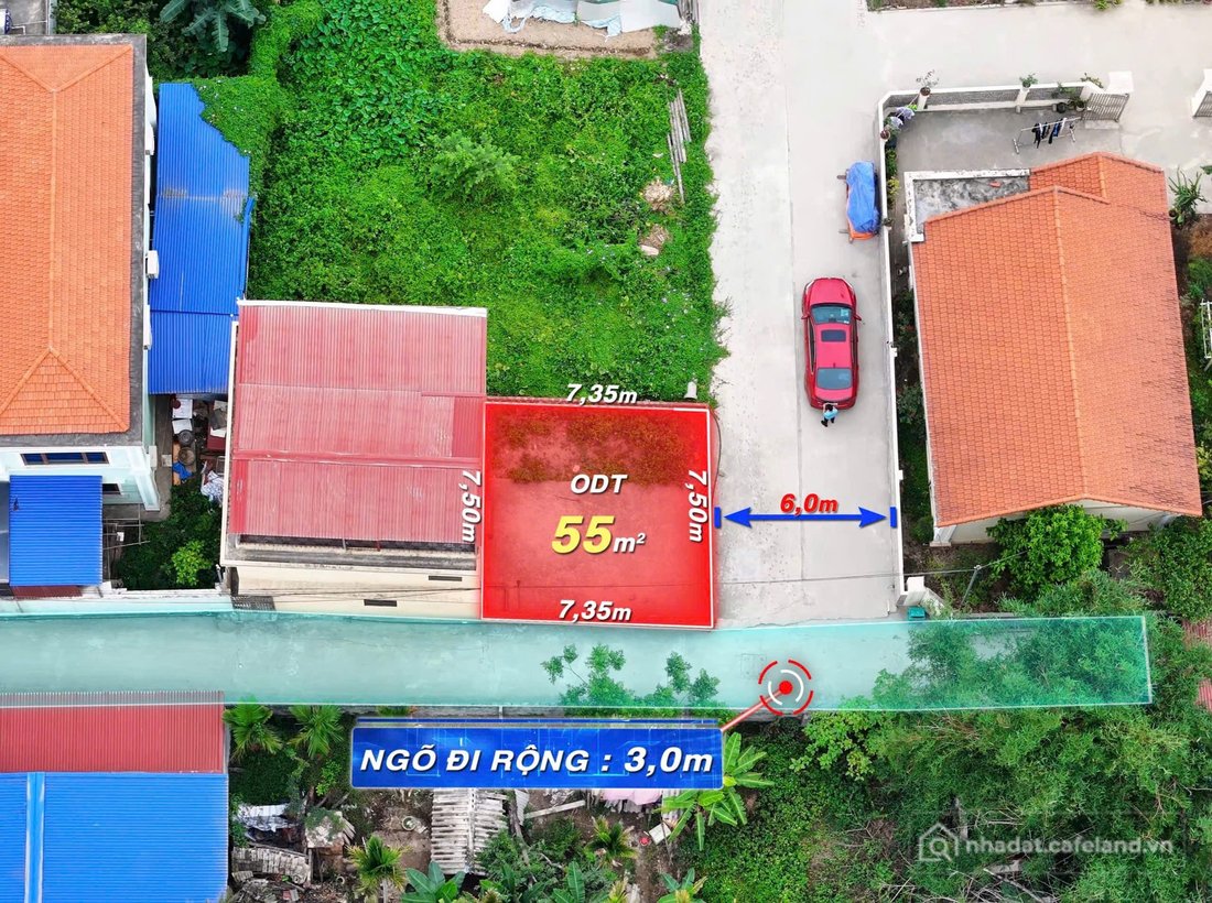 Bán đất thổ cư: Bán 55 m Hoa Động ngõ ô tô đỗ cửa nằm giữa hoàng huy và dojji. L