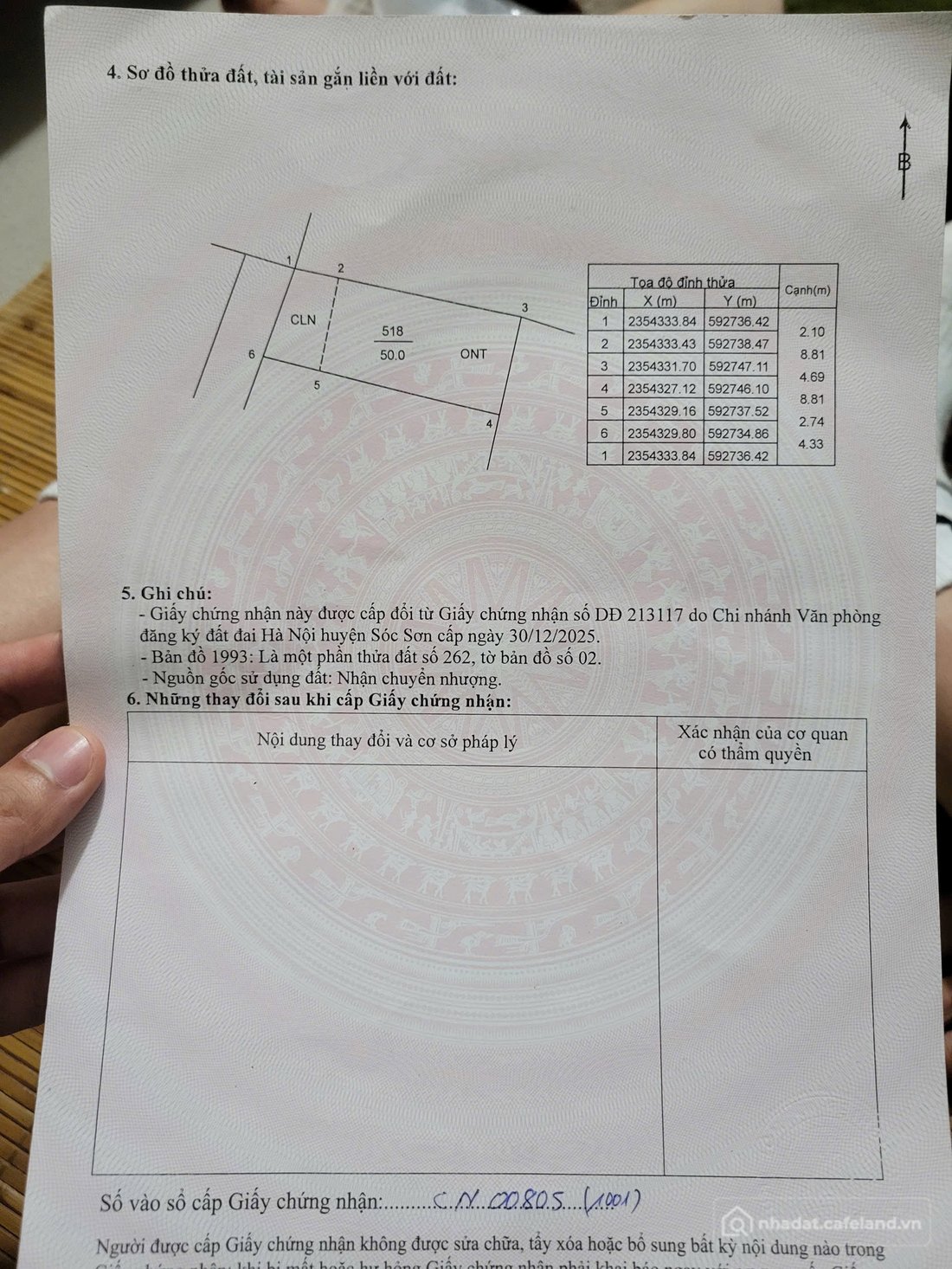 Bán đất thổ cư: Bắc phú kim anh