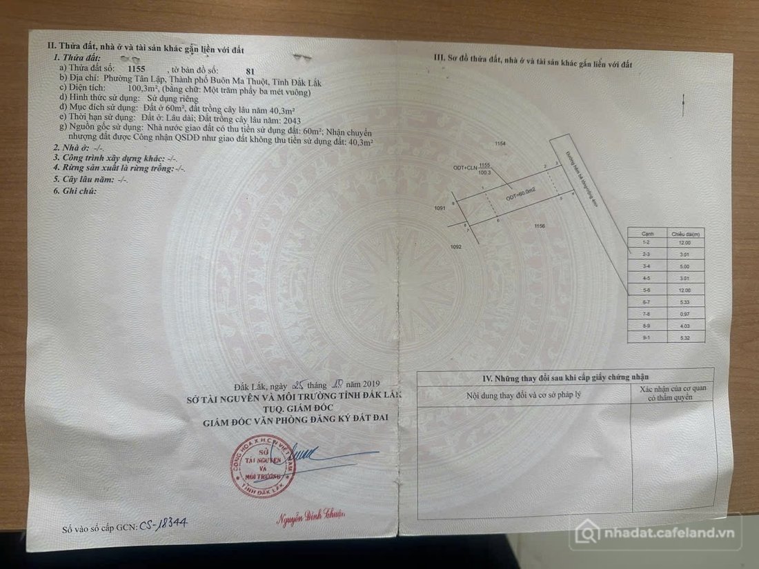 Bán đất thổ cư: ĐẤT ĐẸP HẺM 415 HÙNG VƯƠNG - TÂN LẬP