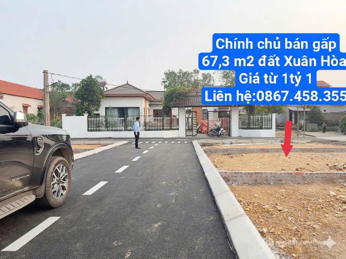 Bán đất thổ cư: CHÍNH CHỦ CẦN BÁN MẢNH ĐẤT 67,3m2 XUÂN HÒA – PHÚC YÊN GIÁ TỪ 1tỷ