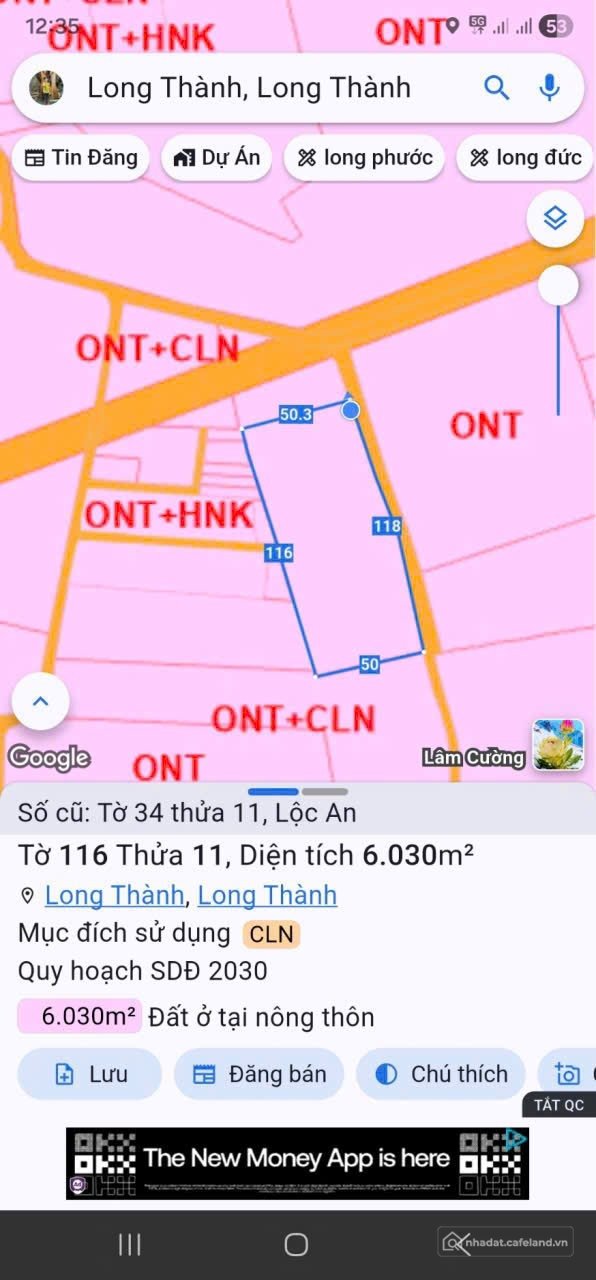 Bán đất thổ cư: Hơn 6000m2 đất lộc an mặt tiền dài cần bán .