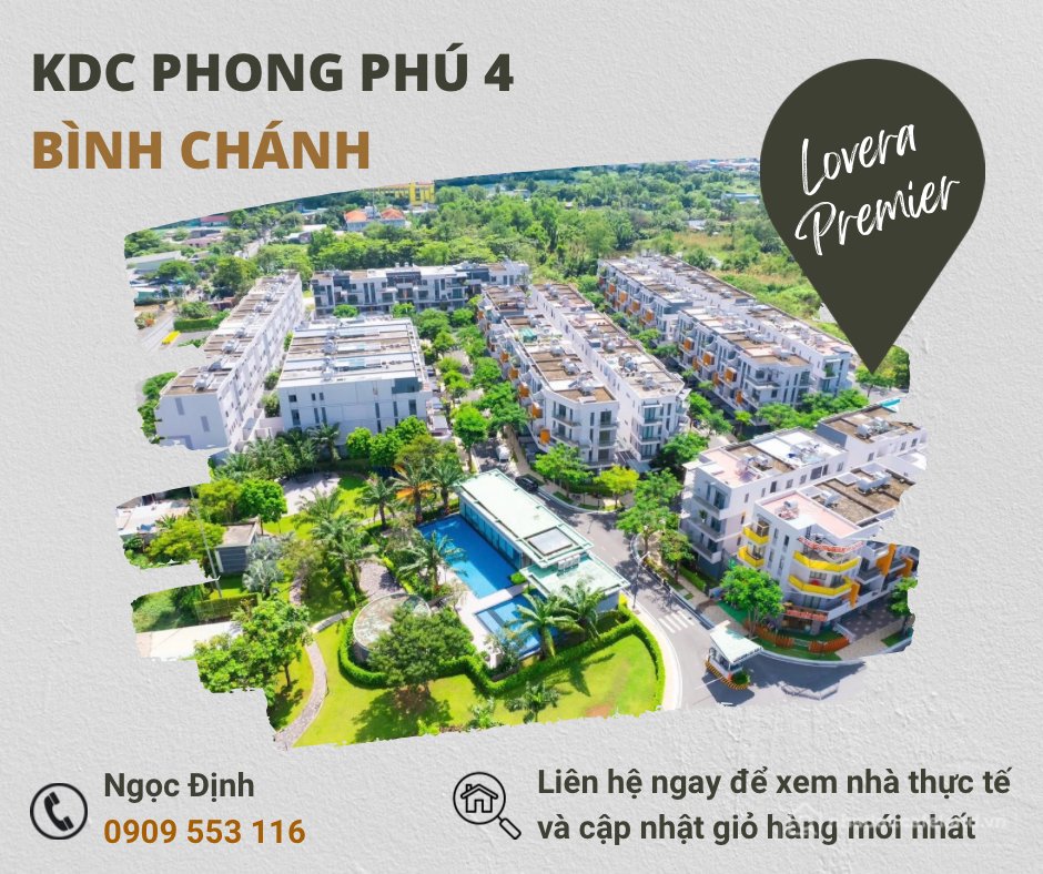 Bán nhà riêng: Nhà phố Lovera Premier Khang Điền _ 1 trệt 3 lầu _ Giá 8,3 tỷ