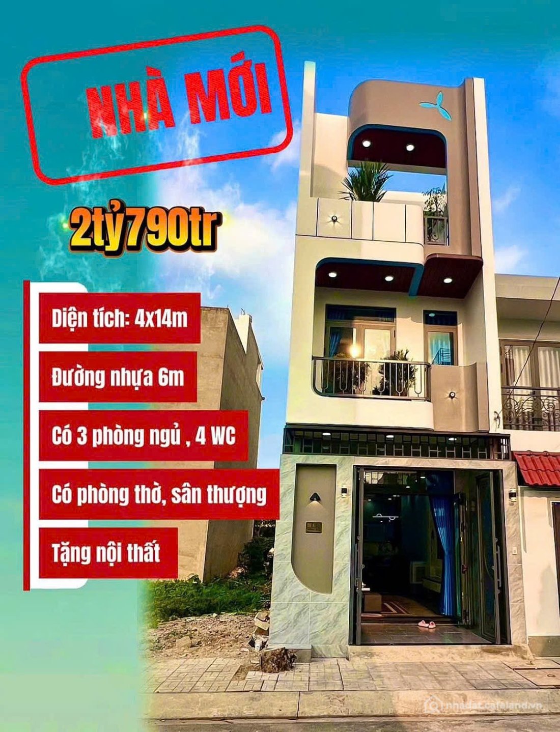 Bán nhà riêng: Nhà mới chính chủ 1 Trệt, 2 lầu, 3PN có sân thượng trong KDC Cát 