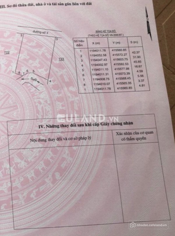 Bán đất thổ cư: Bán đất 1377m² có sẵn 100m² thổ cư ngang 32m giá 5,5 tỷ tại Thị 