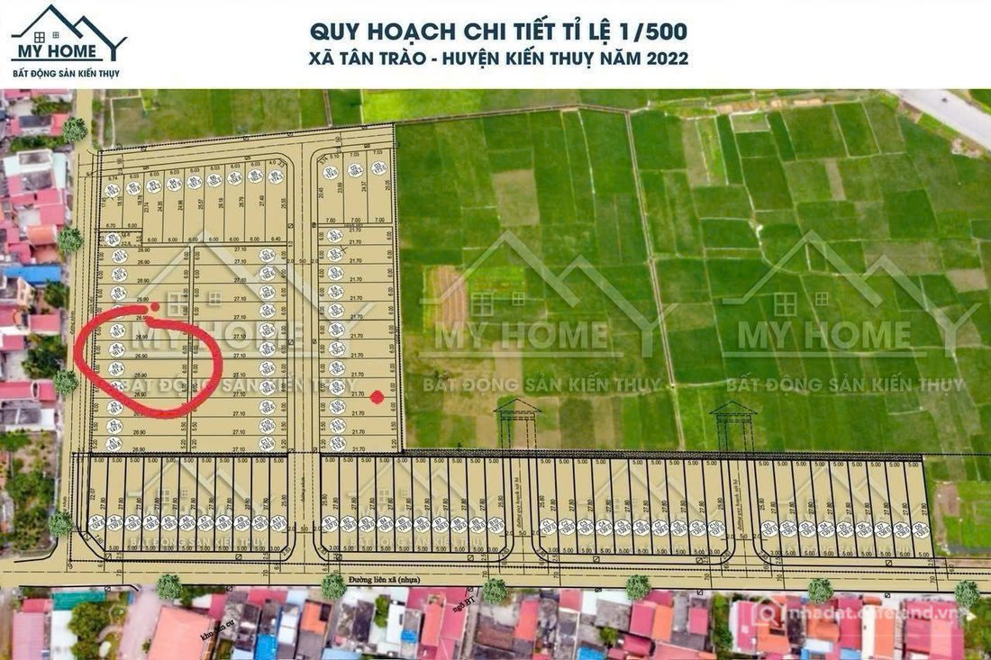 Bán đất thổ cư: 5HK130.2  BÁN 2 LÔ ĐẤU GIÁ TÂN TRÀO – GIÁ ĐẦU TƯ ĐẸP 