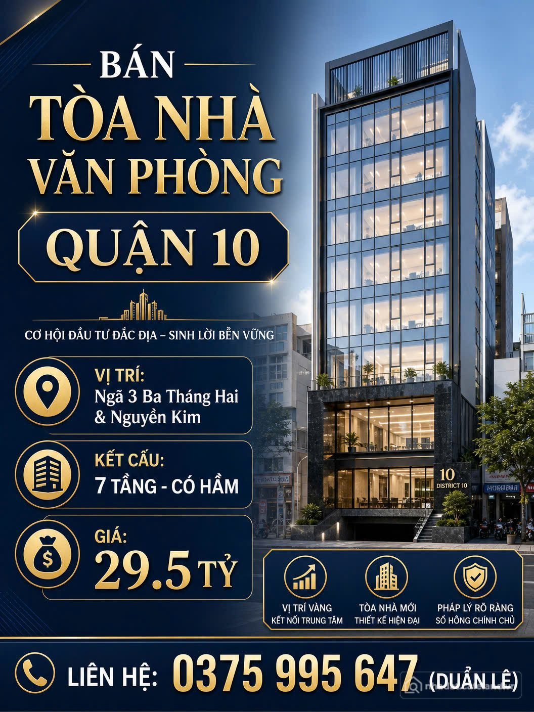 Bán nhà riêng: Chính chủ cần bán TÒA NHÀ VĂN PHÒNG TRUNG TÂM QUẬN 10 - MỚI FULL 