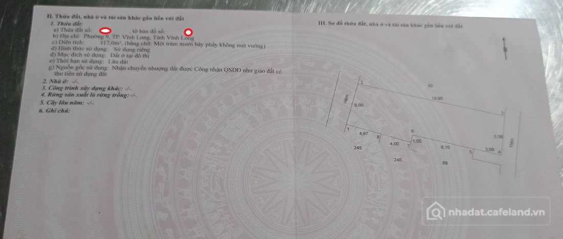 Bán nhà riêng: Nhà tại Phường Long Châu