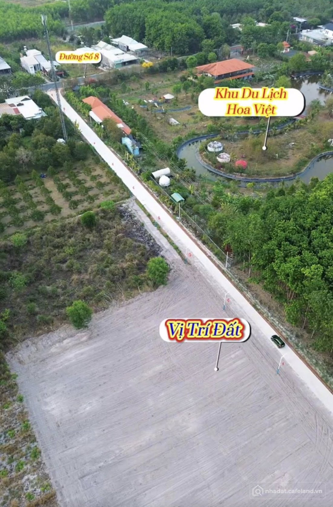 Bán đất thổ cư: Bán Đất 250m2 Đường Số 8 Minh Hưng kế bên Khu Du Lịch