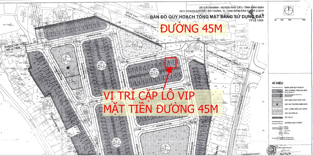 Bán đất thổ cư: Bán nhanh lô đất ở Cát Khánh mặt tiền đường 45m, 3,5 tỷ, diện tí