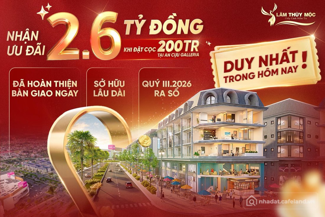 Bán nhà riêng:  Chốt sớm để hưởng lợi trước khi An Cựu Galleria Huế cập nhật ch
