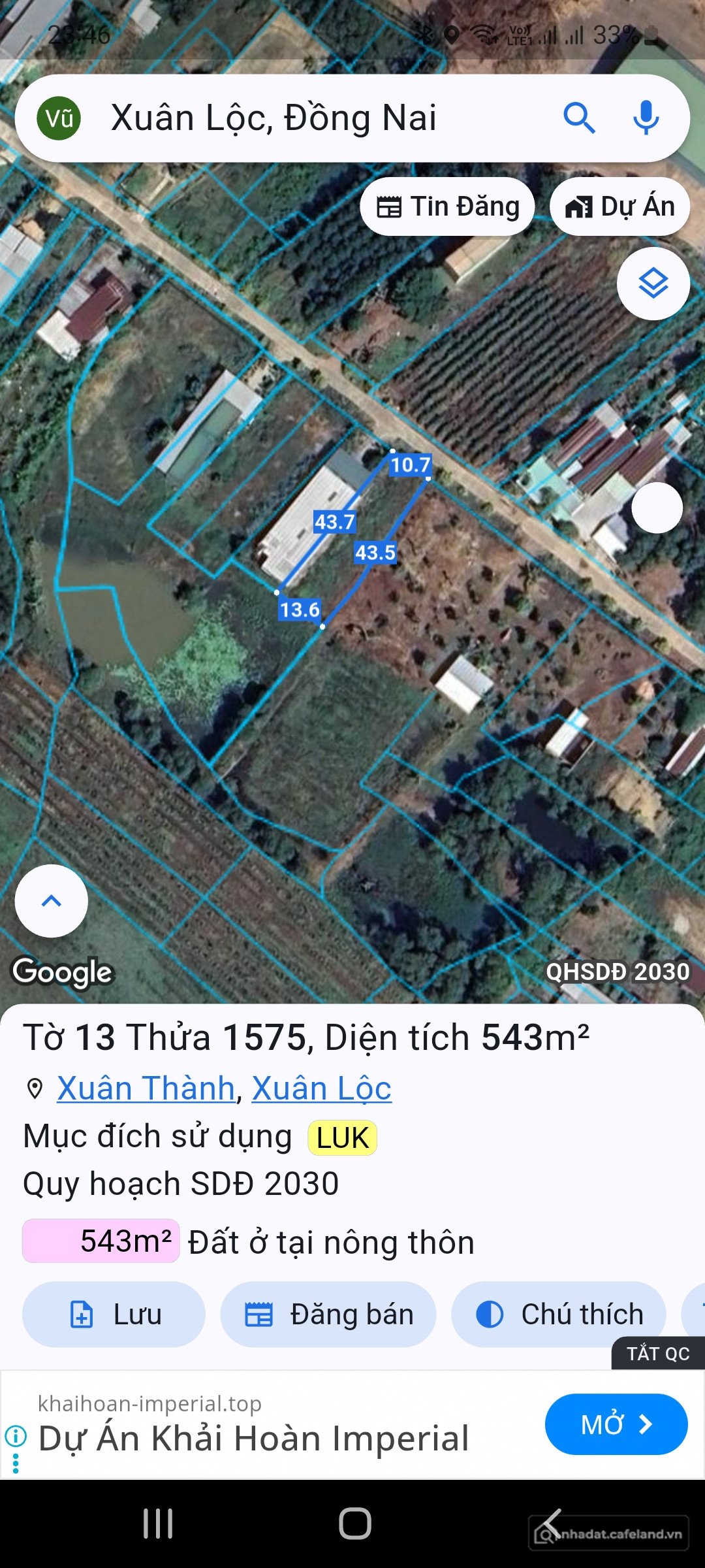 Bán đất thổ cư: Nhà Đất Xuân Thành Xuân Lộc Đồng Nai