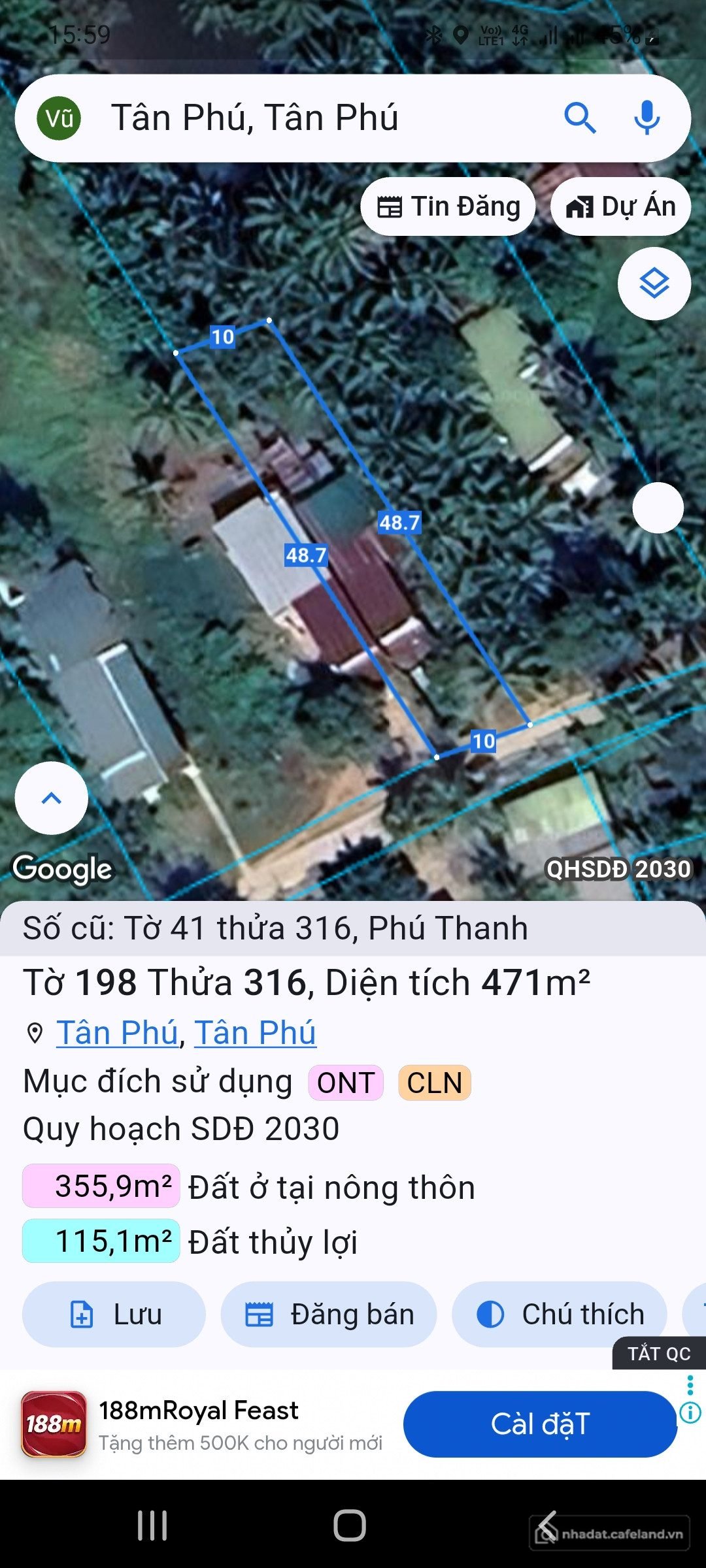 Bán đất thổ cư: Nhà Đất Phú Thanh Tân Phú Đồng Nai