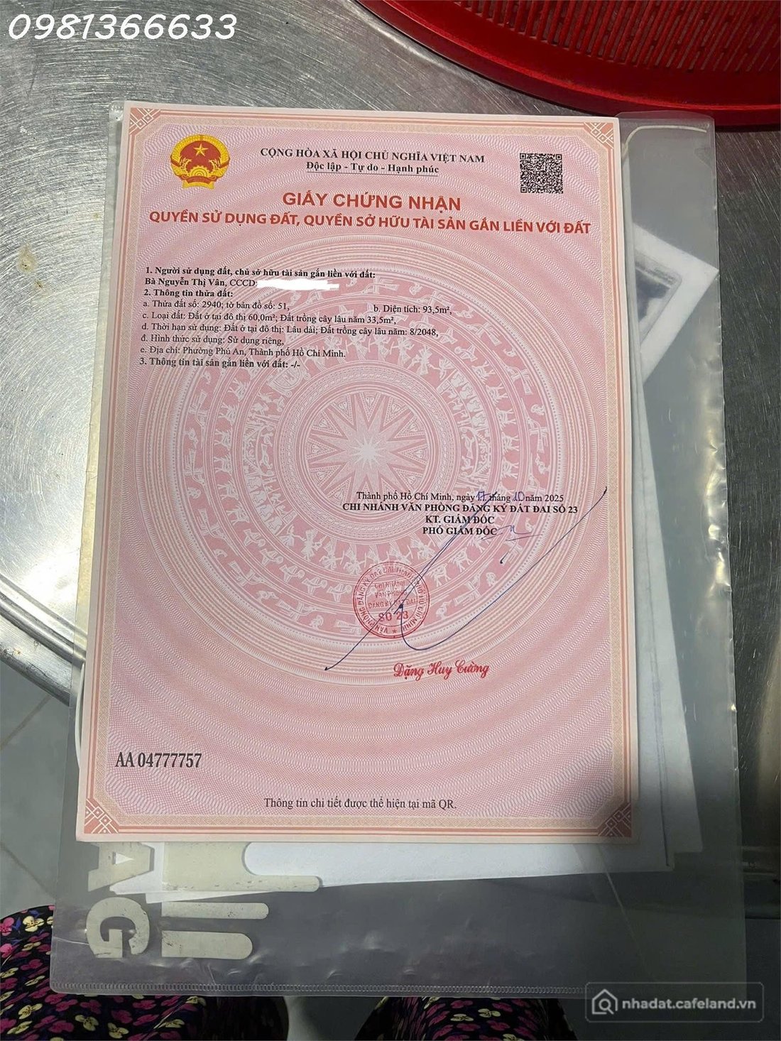 Bán đất thổ cư: Cần tiền bán nhanh lô đất siêu đẹp tại Tân An, Thủ Dầu Một, Bình
