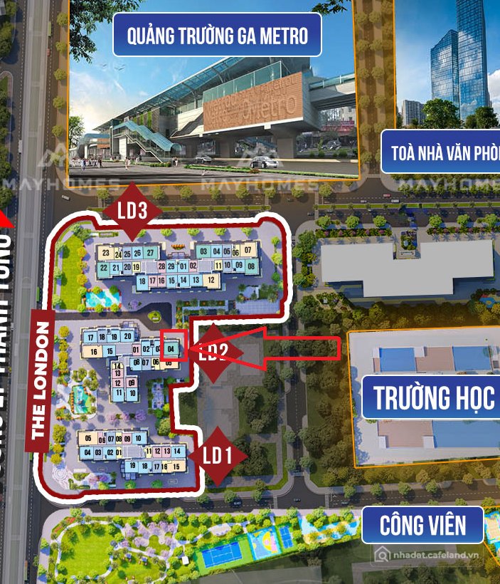 Bán căn hộ chung cư: Căn góc 2PN London Rẻ nhất Vinhomes Ocean Park