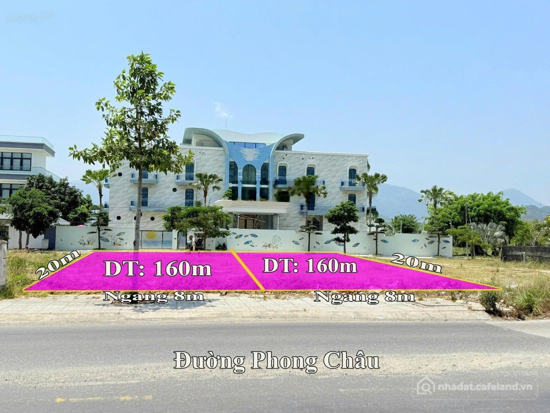Bán đất thổ cư: Bán đất mặt tiền đường Phong Châu KĐT ven sông Tắc Vĩnh Thái Nha