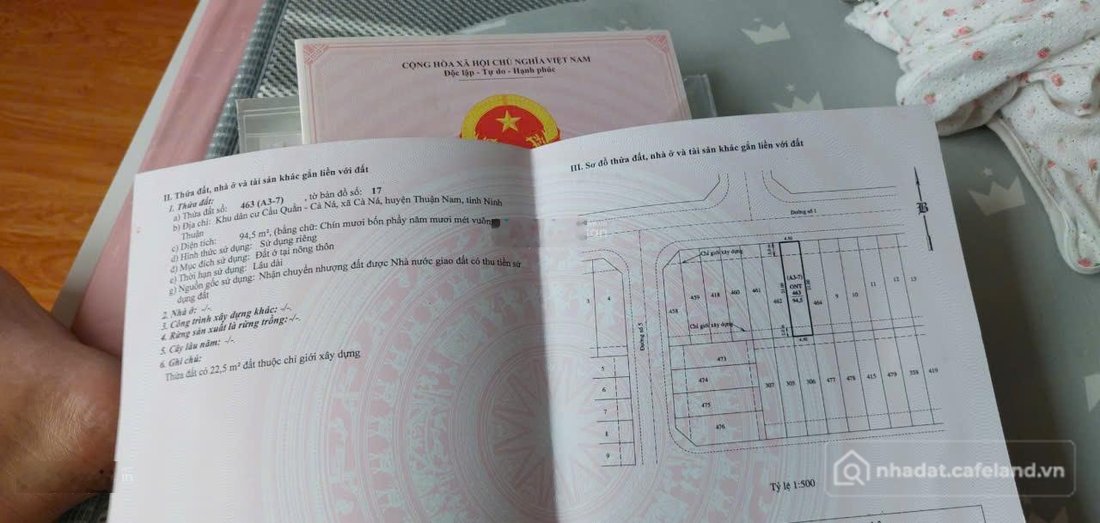 Bán đất thổ cư: Bán đất tại CẦU Quằn, Quốc lộ 1A, 1 tỷ, 94.5m2