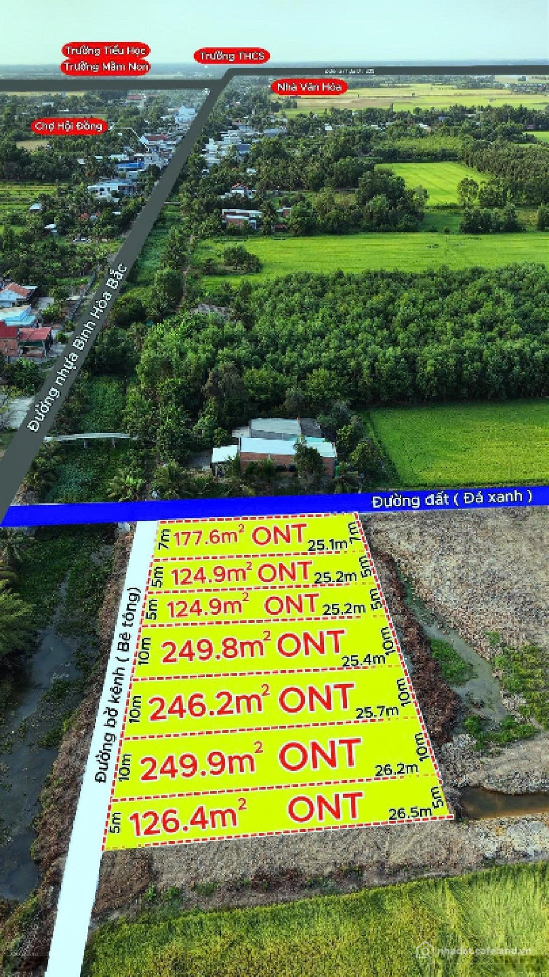 Bán đất thổ cư: Sỉ 1O nền full thổ cư (450tr/ 130m2), thương lượng giá cho khách