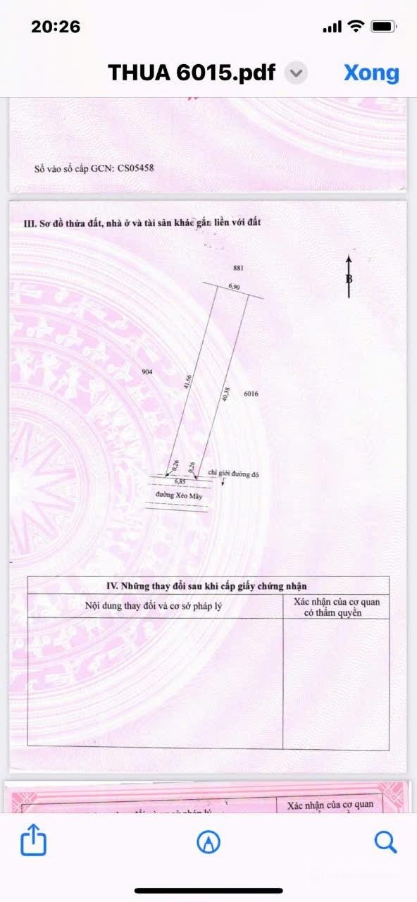 Bán đất thổ cư: Bán đất tại Xẻo Mây, 7,5 tỷ, 523 m2, pháp lý đầy đủ