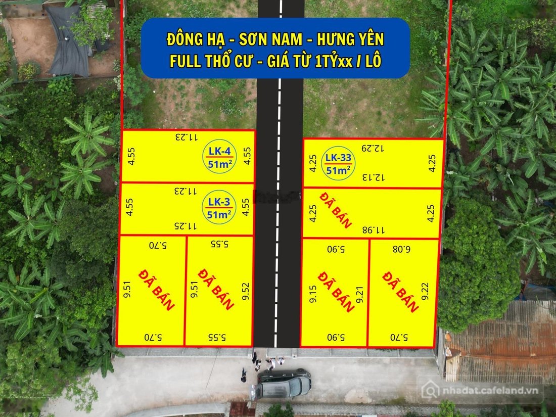 Bán đất thổ cư: Quá rẻ :chỉ từ 1 tỷ sở hữu đất đông hạ phường sơn nam hưng yên