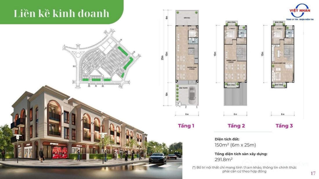 Bán nhà phố dự án: Căn liền kề Kinh Doanh mặt đường 40m, khu đô thị Vsip Nghệ An