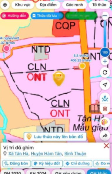 Bán đất thổ cư: Cần bán 10 ha mặt tiền Quốc Lộ 55, Tân Hà, Hàm Tân, Bình Thuận n