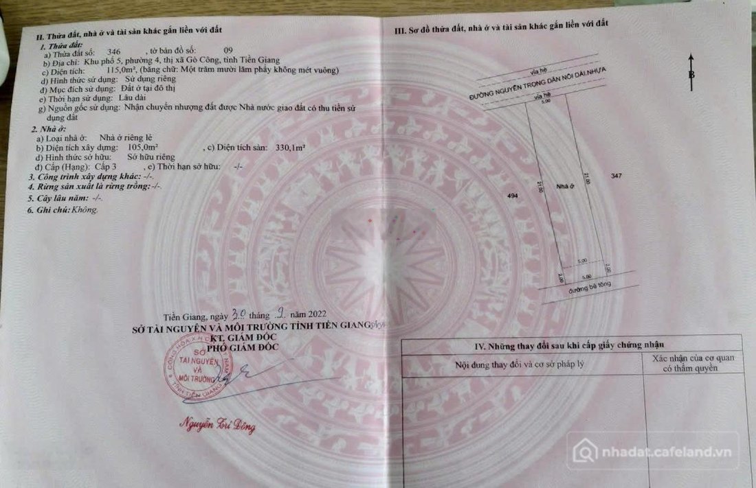 Bán nhà riêng: Bán gấp nhà mặt phố đường Nguyễn Trọng Dân, 4,9 tỷ, DT sàn 330,1m