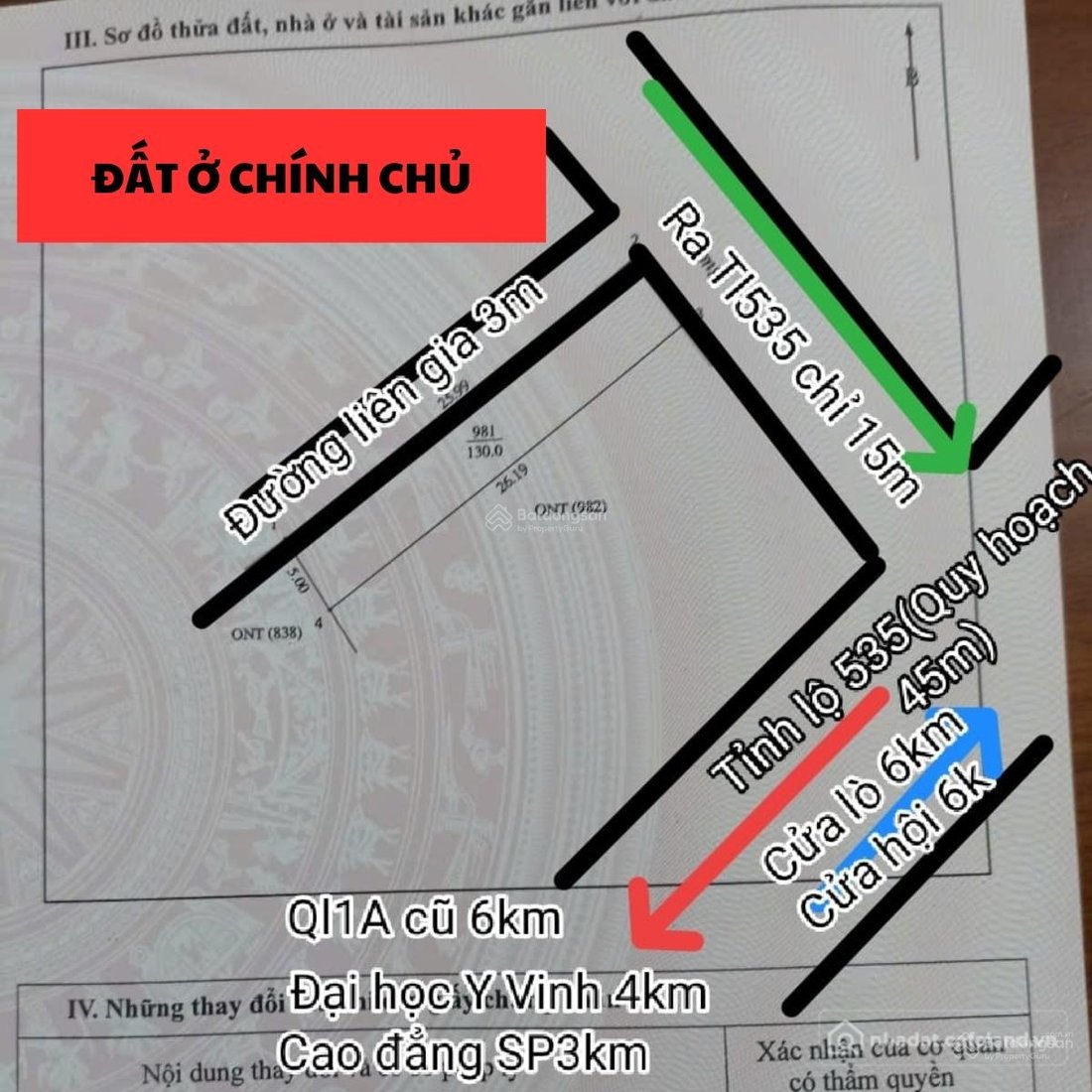 Bán đất thổ cư: Bán đất tại Xóm 6, xã Nghi Phong, thành phố Vinh, 25 triệu/m2, 1