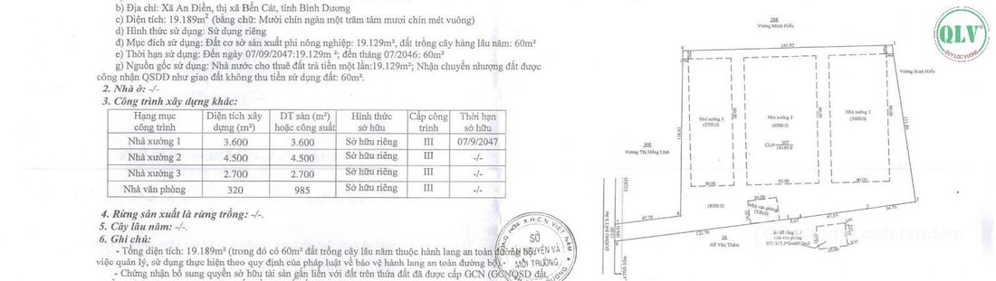 Nhà kho - Xưởng: Cho thuê nhà xưởng 11.120 m2 đã hoàn công An Tây, Bến Cát, Bình