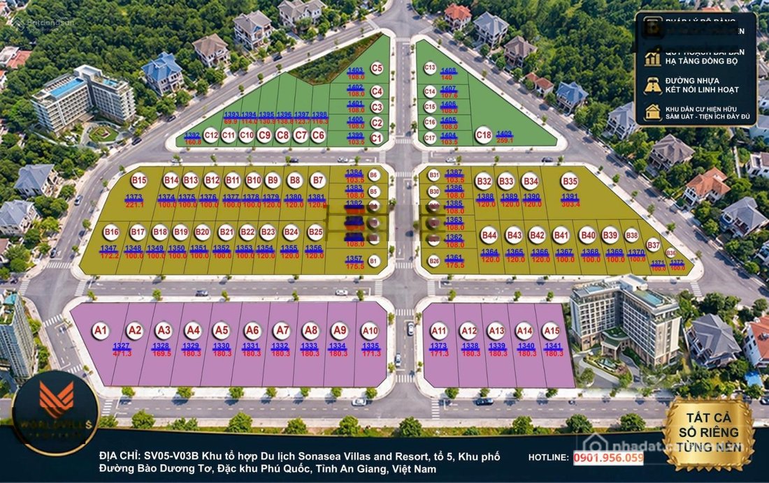 Bán đất thổ cư: Chuyển nhượng lô đất 6500m2 mặt tiền đường 3/2 Bến Tràm, Phú Quố